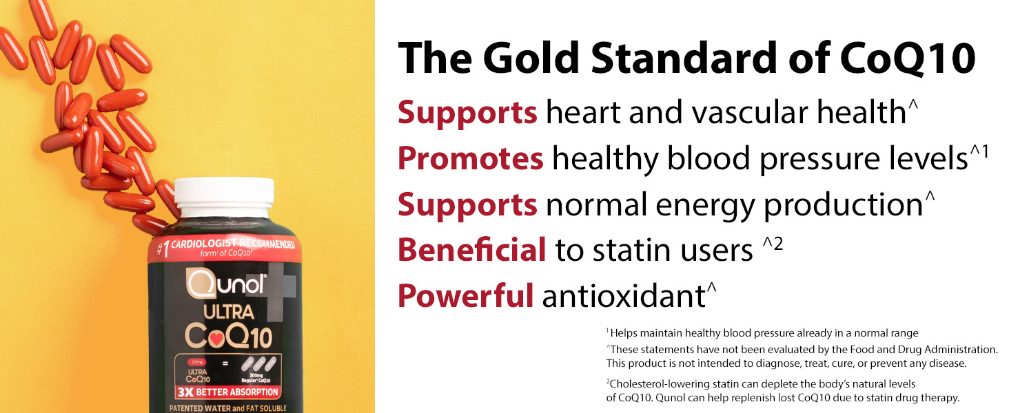 Qunol Ultra CoQ10 100mg, 3X Better Absorption, Antioxidant, 90 Softgels
