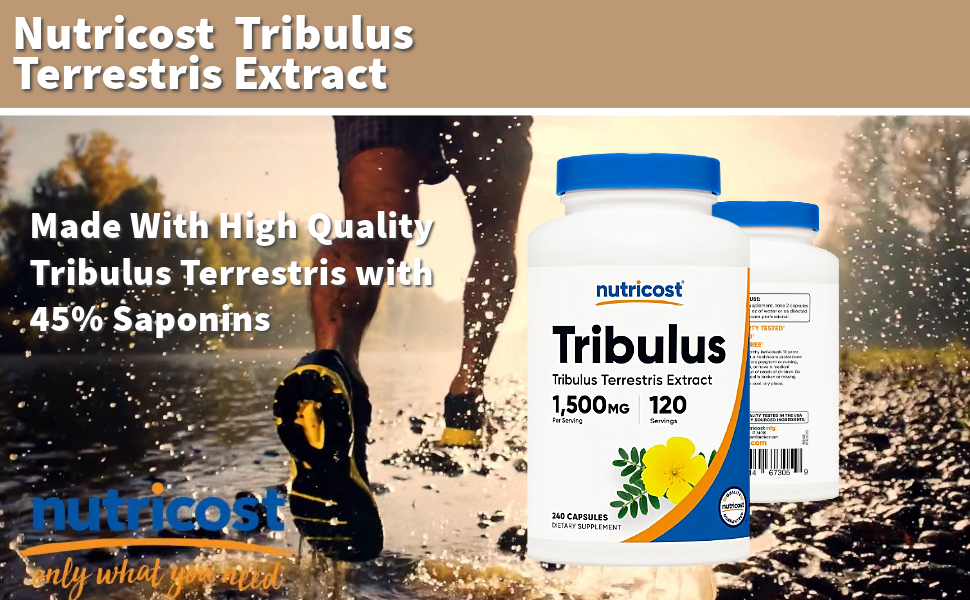 Nutricost Tribulus Terrestris Extract 1500mg, 240 Capsules, 45% Saponins