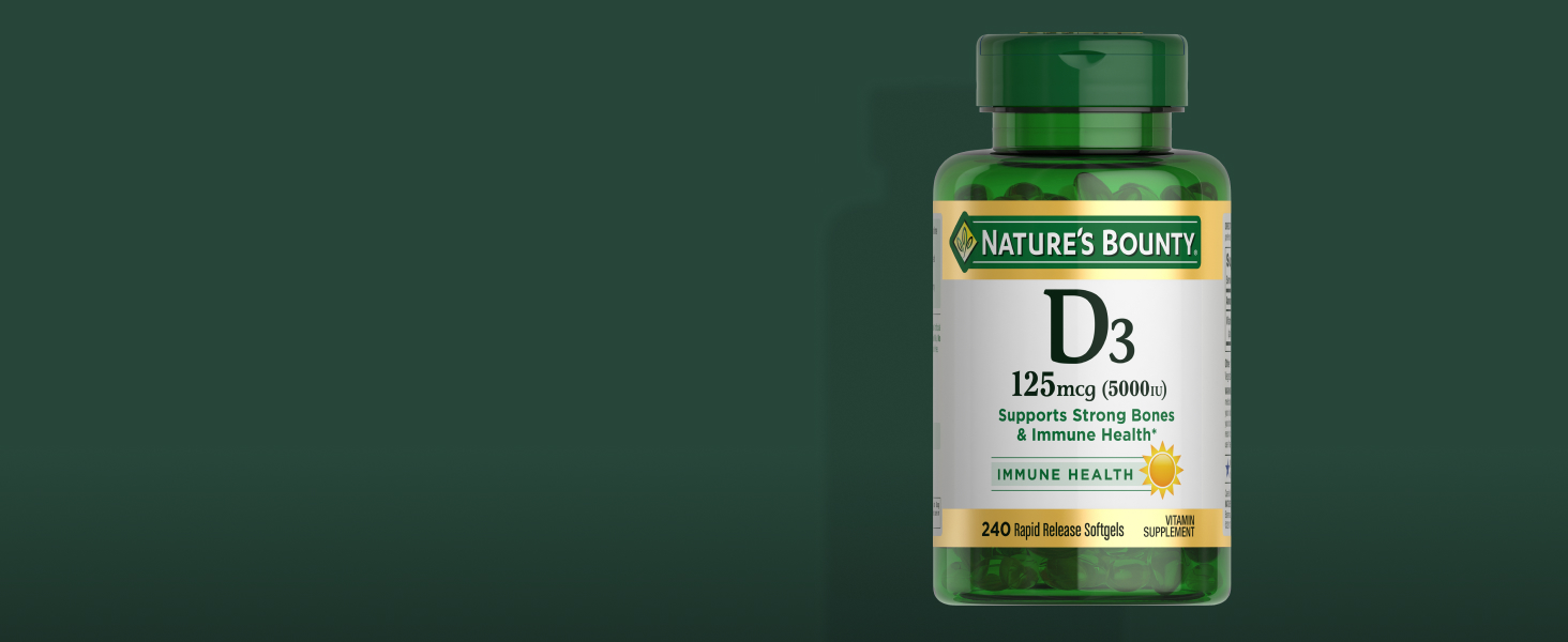 Nature's Bounty Immune 24 Hour +, 2 Softgels per Day, 50 Count