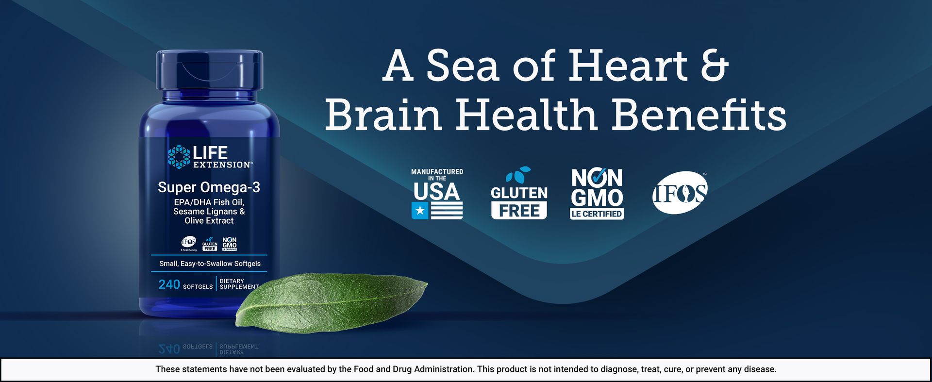 Life Extension Super Omega-3 EPA/DHA Fish Oil, Heart Health, 240 Softgels