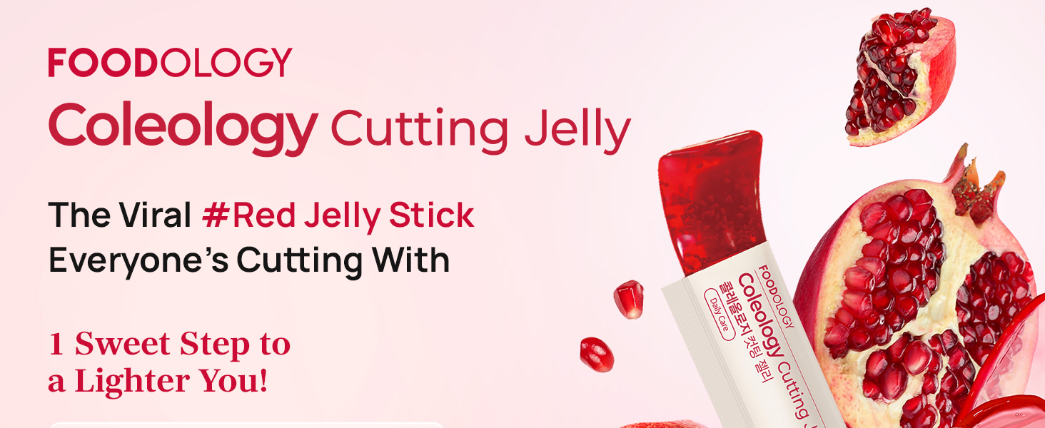 FOODOLOGY Coleology Cutting Stick Jelly (Pomegranate),10 Sticks
