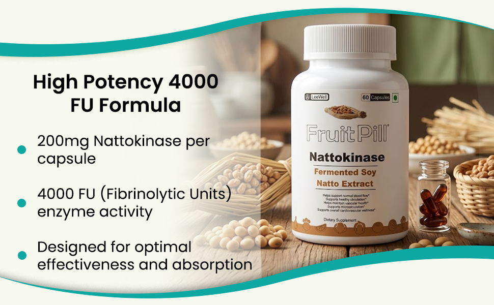 by LeeWell Nattokinase 4000 FU 200mg, 60 Veg Capsules