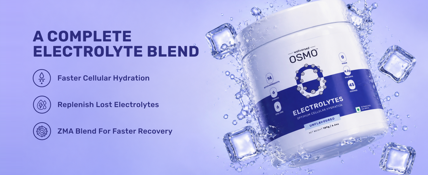 OSMO - Electrolyte Powder | Unflavoured (189g, 45 Servings) | Zero Sugar