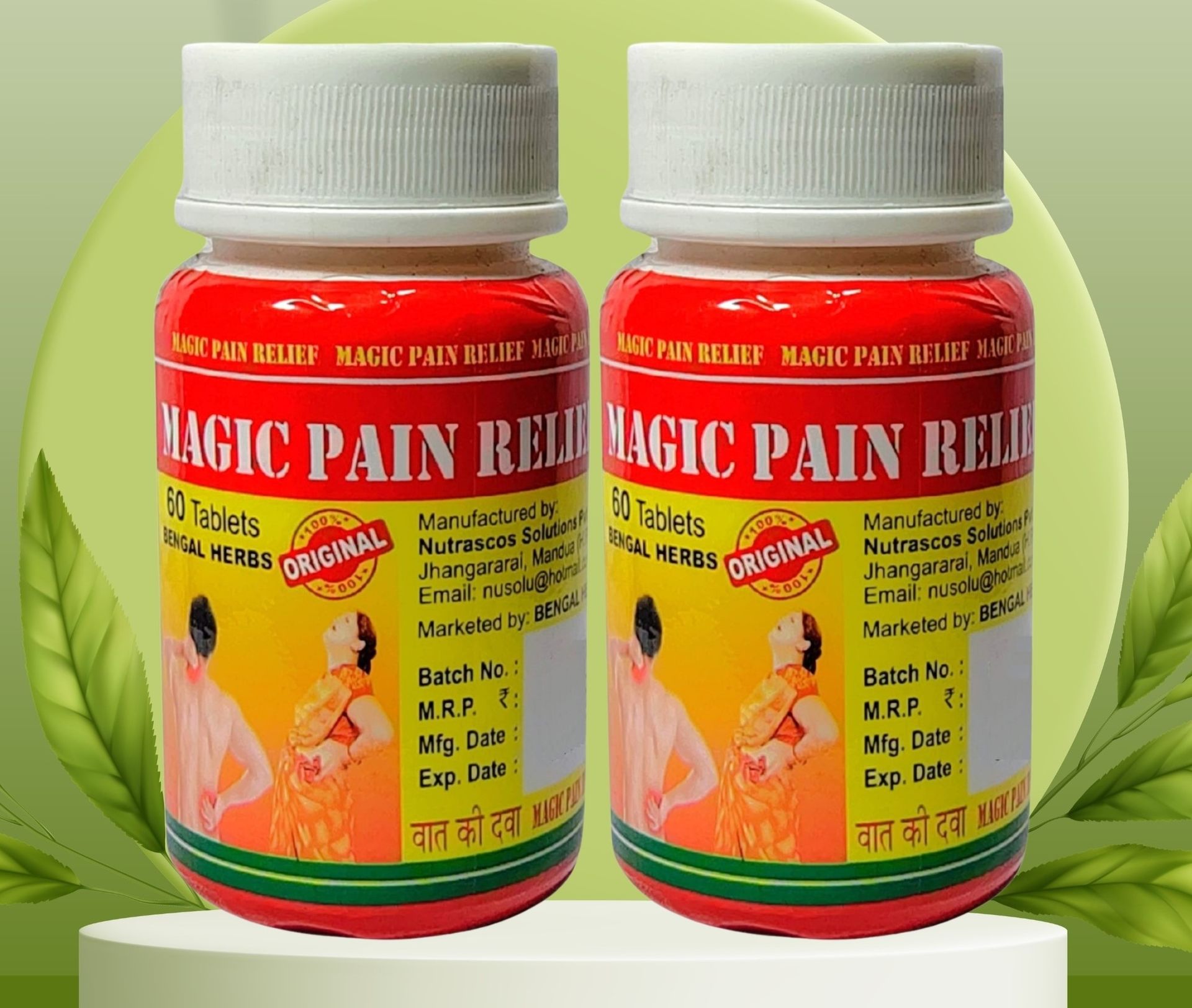Magic Pain Relief Tablet- 60 Tablets | Pack of 2
