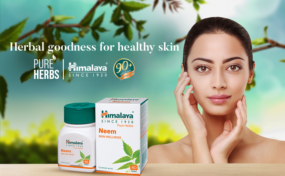 Himalaya Wellness Neem, 60 Tablet | Pure Herbs for Skin Wellness