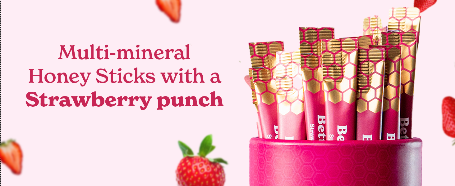 BetterAlt SHE-Lajit Strawberry Honeysticks|Shilajit for Women with Shatavari & Saffron for hormonal Balance & Energy Boost|Tasty sticks with Goodness of Pure Himalayan Shilajit| 30 Sticks