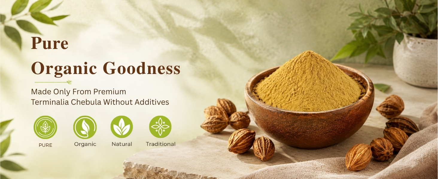 CARMEL ORGANICS Harad/Haritaki Fruit Powder 340 Grams
