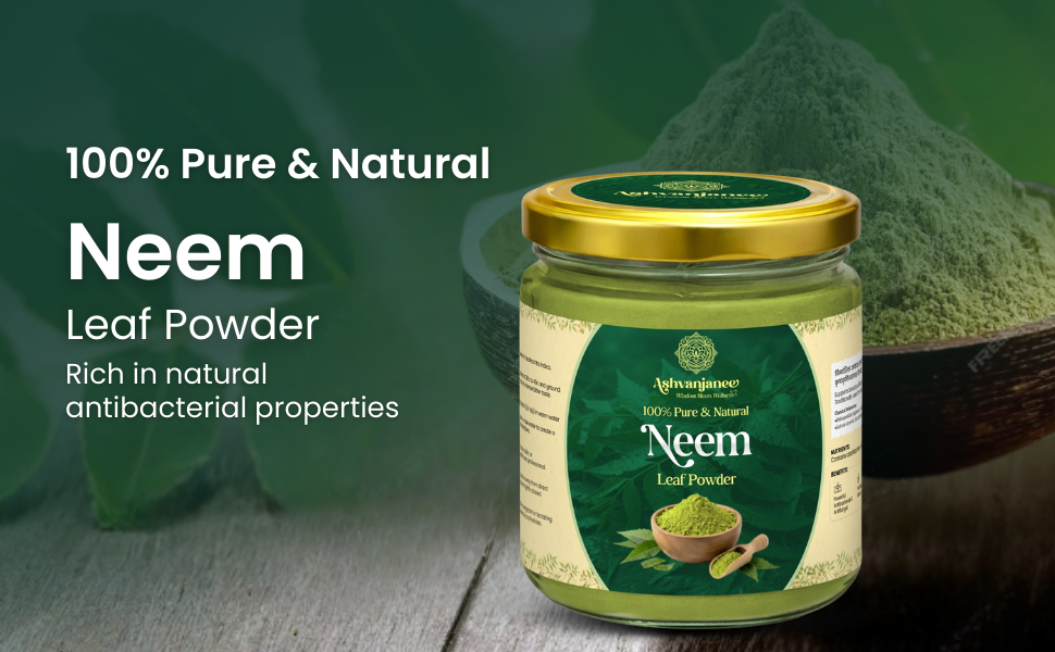 Neem Leaf Powder | 100% Pure & Natural Neem Powder | Dried & Ground Azadirachta Indica Leaves | Ayurvedic Herbal Powder | 100 g Jar