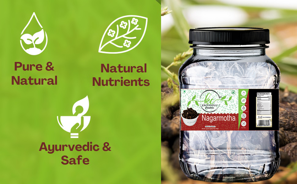 Nagarmotha Root (Raw) | Nagarmotha | Cyperus Rotundus Rhizome | Cyperus Rotundus Rhizome - Nut Sedge Root - Pure & Natural (150gm)