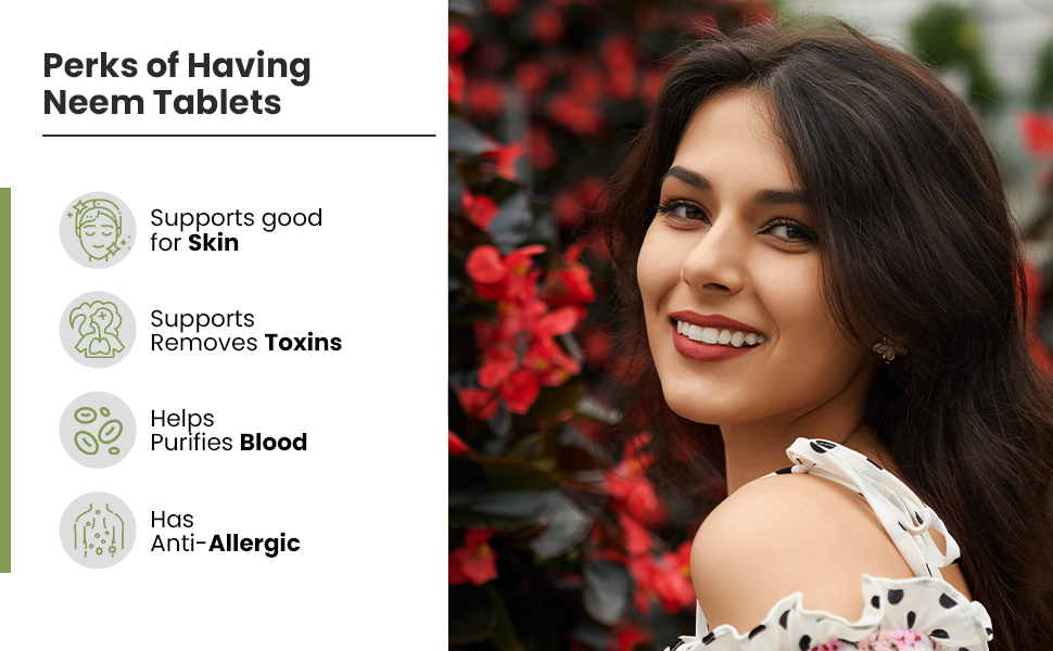 Baidyanath Ayurved Neem 60 Tablets | Herb For healthy Skin & Hair, Natural Extracts Of Neem | Helps In Purification of Blood Boosting & Liver Health