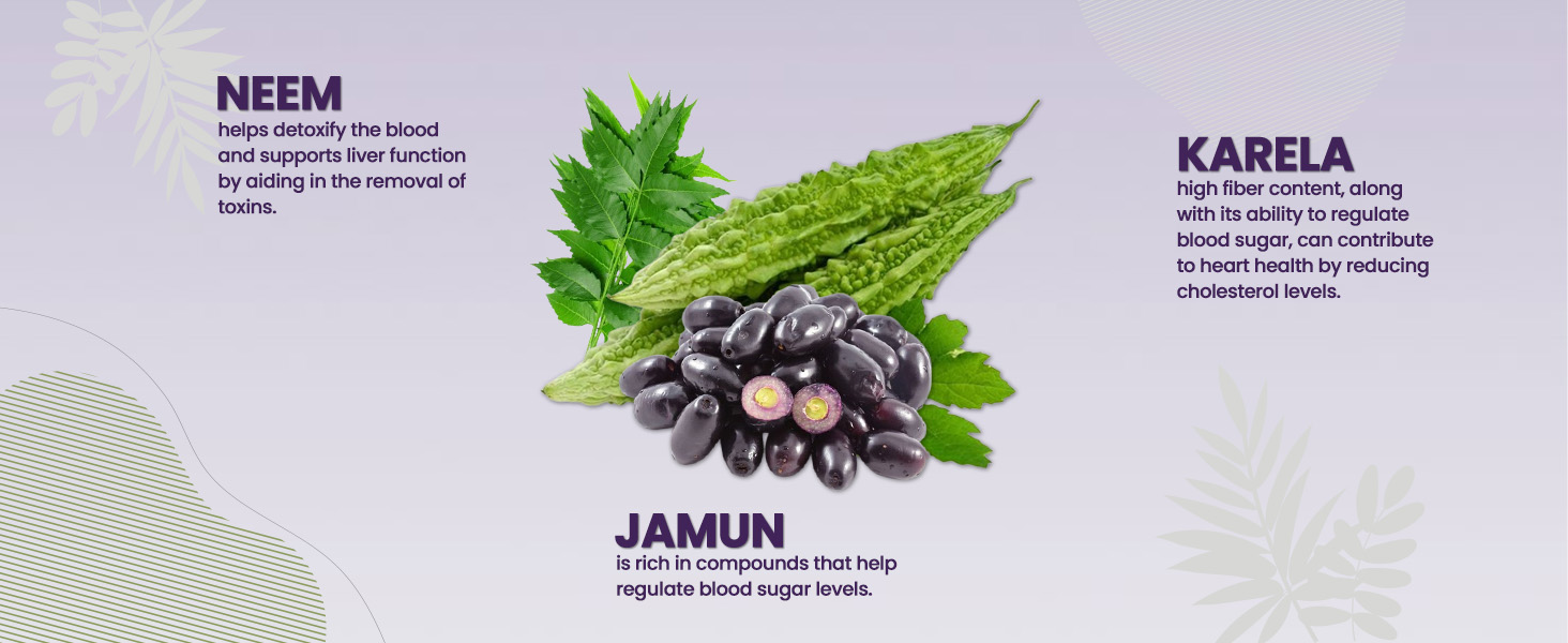 AVG Health Organics Diaba Care Karela Jamun Neem Powder 200g | Diabetes Control Ayurvedic Supplement with Arjuna, Gokhru & Triphala | Helps in Relieving Constipation | AYUSH & GMP Certified