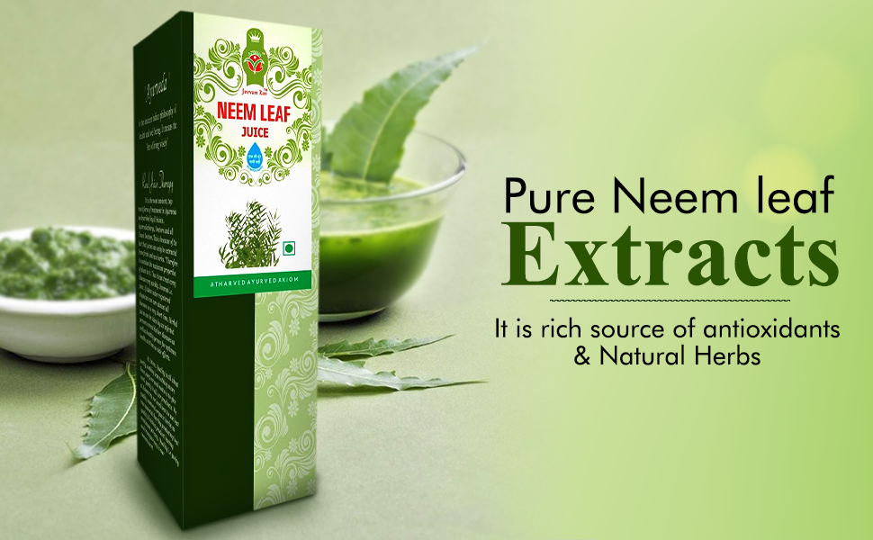 Jeevanras Neem Leaf Juice - 500ml | Natural Blood Purifier | Helpful in Skin Wellness | Infused with Neem Leaf | Boosts Immunity