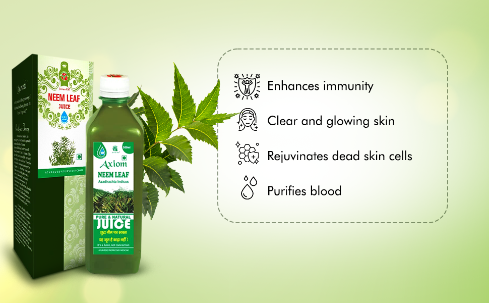 Jeevanras Neem Leaf Juice - 500ml | Natural Blood Purifier | Helpful in Skin Wellness | Infused with Neem Leaf | Boosts Immunity