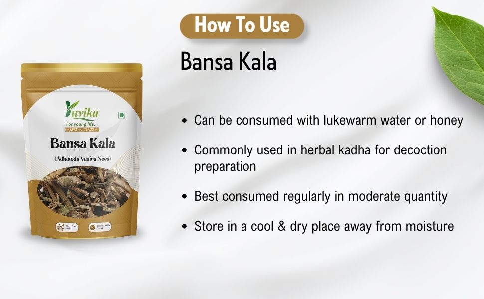 Yuvika Bansa Kala | Adhatoda Vasica | Malabar Nut | Herbal Ingredient | 100 Grams