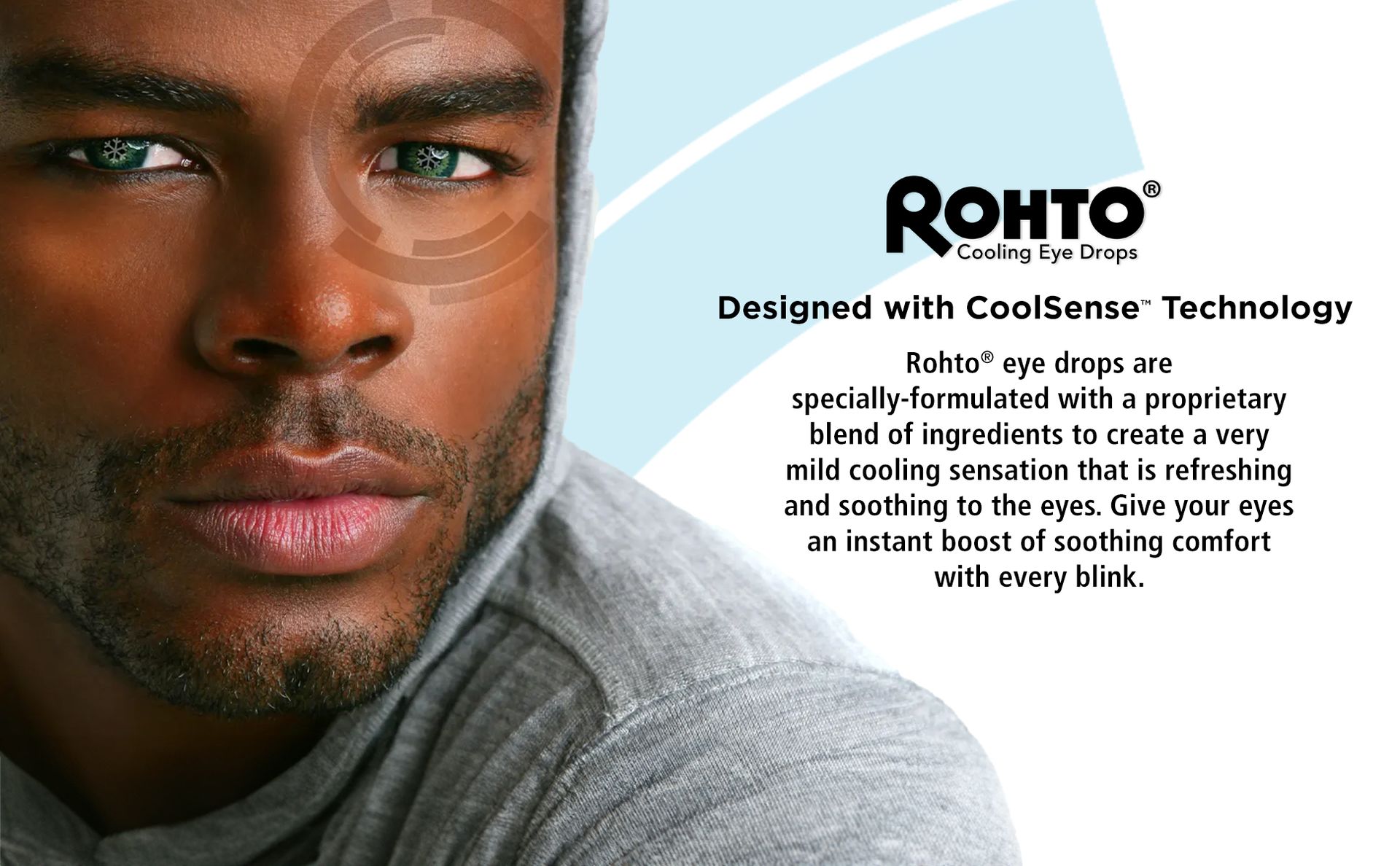 Rohto Dual Light Relief Cooling Lubricant Eye Drops, Protect Against Sun Irritation & Digital Eye Strain, Fast-Acting Relief of Dry Eyes, Grittiness, Burning & Stinging, 0.6 fl oz