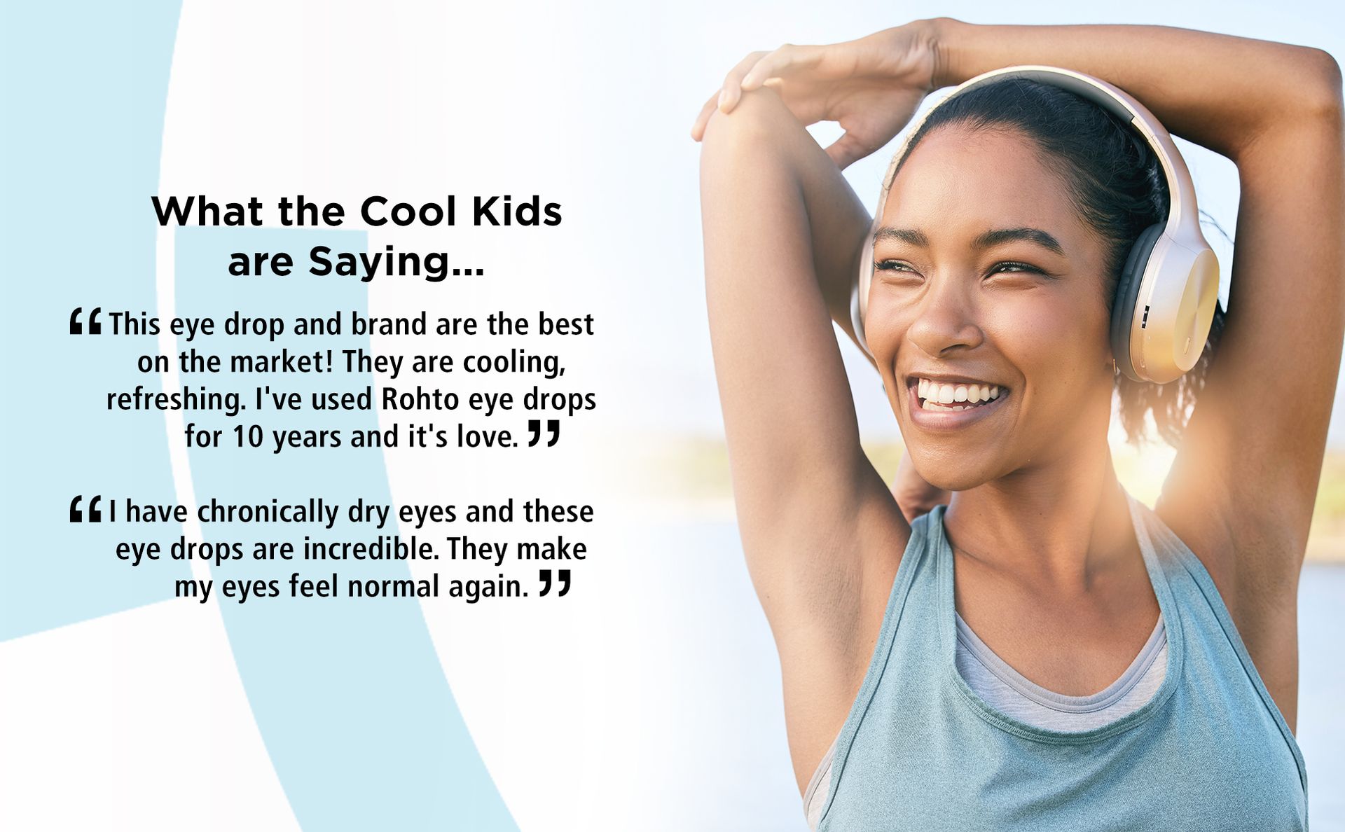Rohto Dual Light Relief Cooling Lubricant Eye Drops, Protect Against Sun Irritation & Digital Eye Strain, Fast-Acting Relief of Dry Eyes, Grittiness, Burning & Stinging, 0.6 fl oz