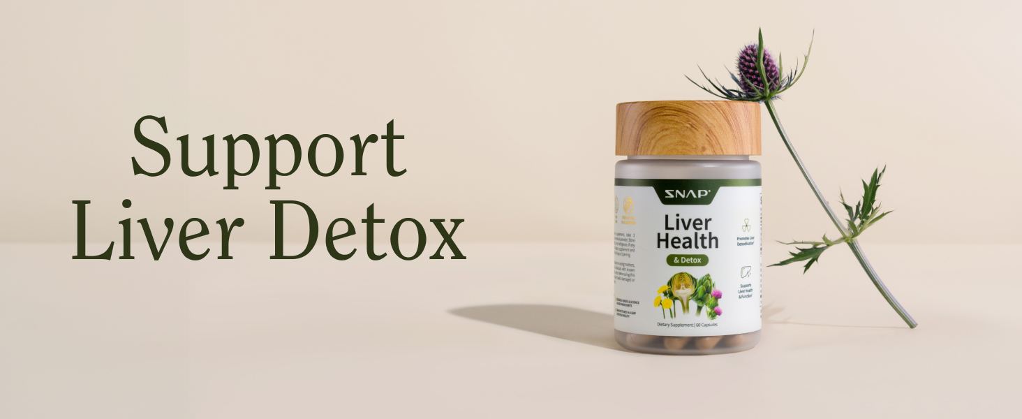 Snap Supplements Milk Thistle Silymarin Liver Support & Detox, 60 Capsules