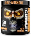 JNX SPORTS Lāsts! Pirms treniņa pulveris vīriešiem un sievietēm, kofeīns, beta-alanīns, kreatīns, L-citrullīns, 50 Kalpojumi, Orange Mango Flavor – Energy, Strength & Focus