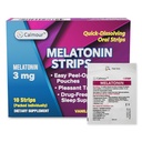 10 Mutes dobuma Miega Strips ; Quick-Dissoling 3mg Melatonin Strip 