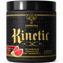 Ambrosia Kinetic Organic Preworkout, Sēnes Enhanced Natural Pre Workout Papildinājums, Nootropic Superfood Pulveris enerģijai (Watermelon Candy)