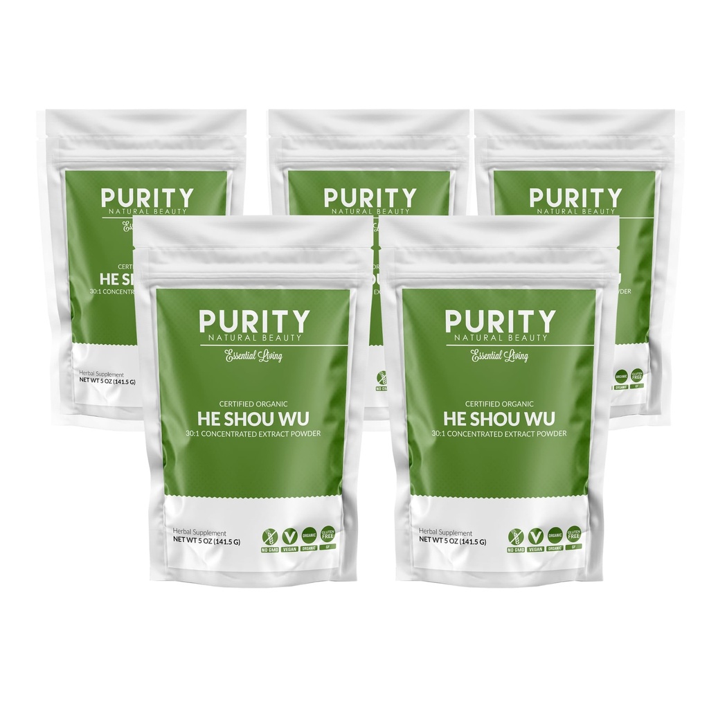 Sertificēts Organic He Shou Wu - Large 5oz Bag of 30:1 Koncentrēts-Fo-ti - Organic Foti Extract- Fo ti He Shou Wu Organic (iepakojums 5-25 Ounces)