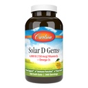 Carlson - Solar D Gems, D3 vitamīns un Omega-3 papildinājums, 6000 SV (150 μg) D3 vitamīns, 115 mg Omega-3s EPA un DHA papildinājums, savvaļas nokauts, ilgtspējīgi iegūts, citrons, 360 softgeli