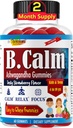 Tāpēc B.Calm Kids Focus & Uzmanība Gumies - Anti-Stress, Atmiņa, Mood & Relaxation- Dabas Calm Ashwagandha bērniem un pusaudžiem – Focus Vitamīni pusaudžiem – zemeņu Flavor, 60 ct
