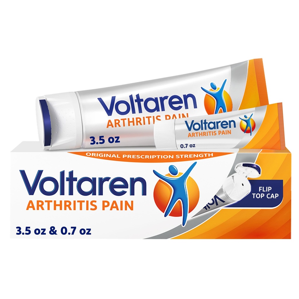 Voltaren Artrīts Sāpju gels spēcīgam lokālam artrītam Sāpju atvieglošana ar diklofenaku - NEW Easy Open Cap - 100 g Caurule un 20 g Ceļošanas Izmērs Caurule