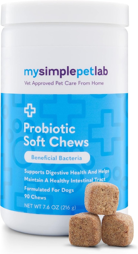 MySimplePetLab Dog Probiotikas, 5-celms Probiotikas Blend, Veselīgs Pet Chews, Atbalsta Gremošanas Veselība, Gut Funkcija, Imūnās sistēmas, Garšīgs Probiotikas Soft Chews suņiem, Dienas Papildinājums