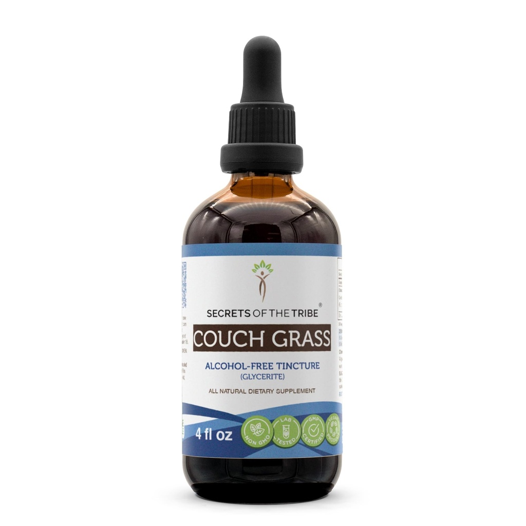 Noslēpumi no tribes dūnas Zāle Tinktūra Bezalkohola ekstrakts, Couch Grass (Elymus Repens) Kaltētas saknes (4 FL OZ)