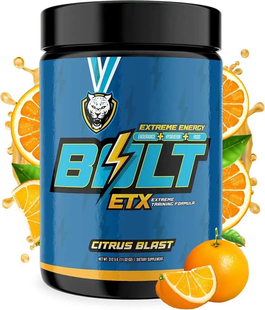 6AM palaist Bolt pirms Workout pulveris skrējējiem, Instant Energy Boost, Cardio & Focus Support, Nē Jitters, High Energy Formula, darbojas Nutrition, visu dabas, Citrus domnas Flavor, 25 Kalpo