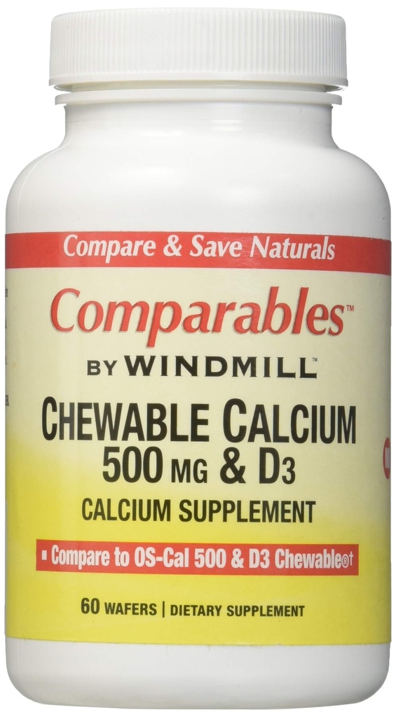 Kalcija 500MG TABS CHEW WMILL izmērs: 60