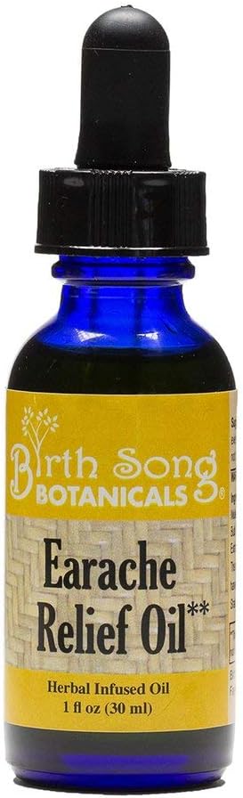 Dzimšana Dziesmu Botānikas augu ausu eļļa, dabas ausu pilieni, Blended ar ķiplokiem un Mullein ziedi, swimmers un vaska noņemšanas Kids, pieaugušie, Baby, 1oz pudele