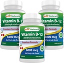 B-12 vitamīns kā metilkobalamīns (metil-B12), 6000 μg 60 tabletes lietošanai zem mēles (60 skaits (3. iepakojums))