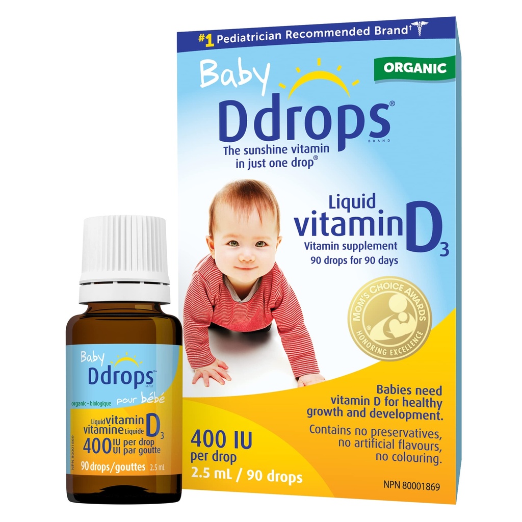 D pilieni zīdaiņiem šķidrs D vitamīns (90 pilieni)
