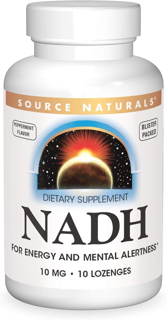 Avots Dabas NADH 10mg, Boost Enerģijas un garīgās trauksmes - 10 tabletes