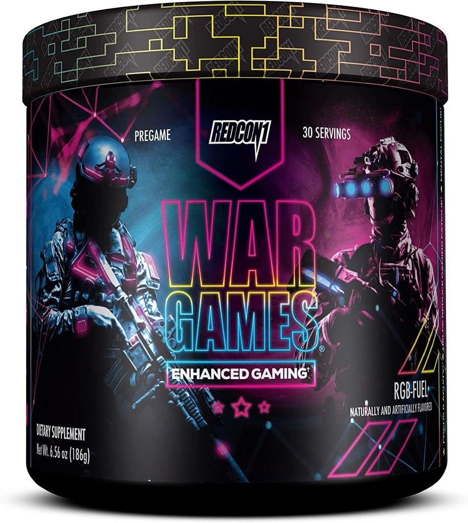 REDCON1 kara spēles, RGB-Fuel - Keto Friendly Focus Formula - Focus Papildinājums ar Nootrops + Zaļās tējas ekstrakts - Zems kofeīns Yerba Mate ar TeaCrin & Dynamine (30 Kalpo)