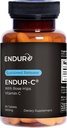 Endur endur-C vitamīns C ar Rose HIPS, atbalsta kolagēna ražošanu, pretoksidantu aizsardzību un maigu Gremošanu, bez lipekļa, 500 mg (90 tabletes)