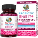 MaryRuth Organics Probiotikas Beauty Capsules - Vegan Collagen Atbalsts - Pretnovecošanās - Gut veselība -- Matu āda un nagus Vitamīni -- Ādas kopšana - Biotīns -- Non-GMO Projekts Verified - 60 Count