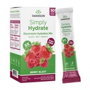 Swanson Vienkārši Hydrate Elektrolītu pulvera maisījums - bezcukura dzērienu maisījums ar 0 kalorijām - ērts uz-Go hidrācijas pulveris - Advanced Electrolyte Drink Mix - Berry Blast Flavor - 30 paciņas