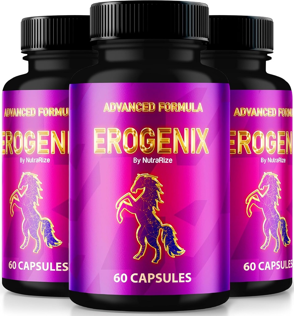(3 Iepakojums) Erogenix kapsulas, atbloķēt savu maksimālo veiktspēju, visi dabas papildinājums, lai atbalstītu Long-Lasting enerģiju un vispārējo veselību, oficiālās Ero Genix Atsauksmes (180 kapsulas)