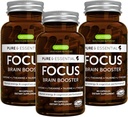Igennus Focus - Nootrops ar 200 mg dabisko kofeīna, metilēti B vitamīni, L-teanīns, Taurīns, L-tirozīns, tīra enerģija, smadzeņu pastiprinātājs un kognitīvā veiktspēja, ne ņirgāšanās, 180 kapsulas