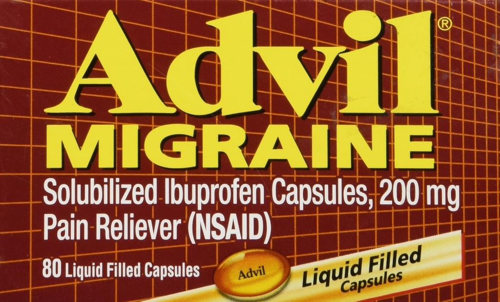 Advil Migraine - 80 ar šķidrumu pildītas kapsulas
