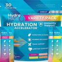 HidroMATE Elektrolītu pulveris Variety Pack Hydration Paketes ar zemu cukura 30 Skaits