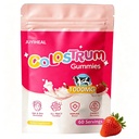 Jaunpiens Gumijas, 1000 mg Zāle Fed Colostrum Chews Jaunpiens Papildinājums Gut veselībai, matu augšanai, Skaistums, un Imūnsupport, zemeņu Flavor 60 Kalpo