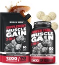 Bully Max 3-in-1 Šķidrais suns Muskuļu Builder un Power Tabs (60 tabs) Bandle – High Protein Papildinājums & Košļājami Multivitamīni muskuļu augšanu, Enerģija un atgūšana visās šķirnēm, kucēni un pieaugušie suņi