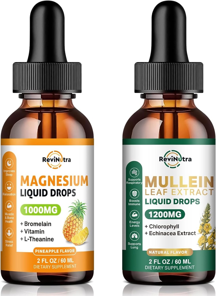 Šķidrā magnija papildinājums un Mullein pilieni plaušām