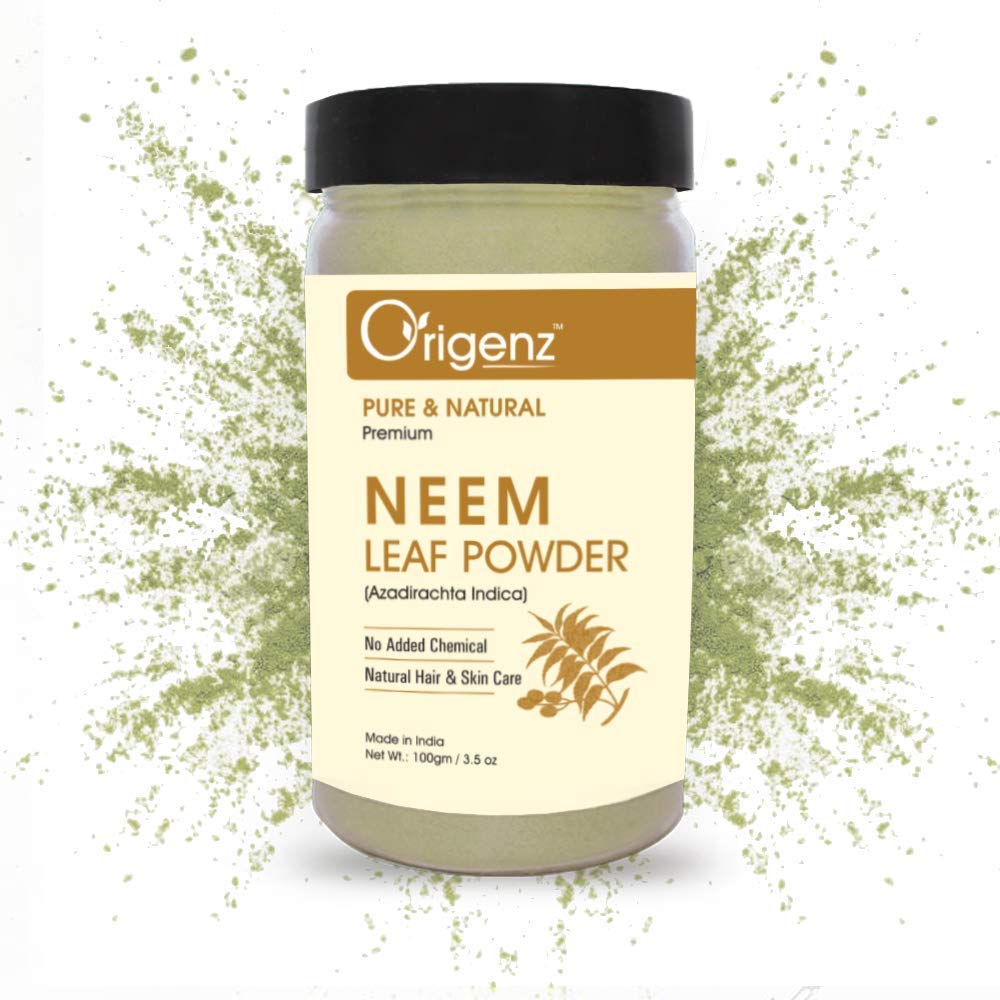 Generic Neem Leaf pūderis Sejas iepakojums mīkstai un krāsojošai ādai; palīdz kontrolēt pinnes, pimples, rētas, melnas galvas, blaugznas; Azadirachta Indica; 100 gm
