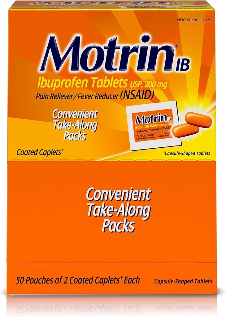 Motrīna IB 48152 Ibuprofēna tabletes, 2 skaitļi (50 iepakojumi)