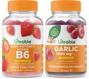Dzīvotspējīgs vitamīns B6 + ķiploki 1000mg, Gumijas bariņš - Great Tasting, Vitamīnu Papildinājums, bez lipekļa, bez ĢMO, bez košļājamām